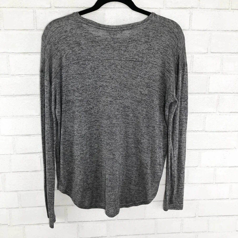 Vince Heathered Gray Long Sleeve Tee Shirt Women's Size Xs View 2